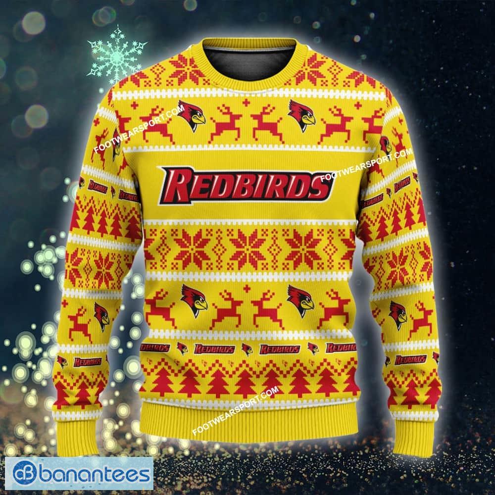 new stylish illinois state redbirds knitted christmas sweater aop gift for men and women custom name image NEW Stylish Illinois State Redbirds Knitted Christmas Sweater AOP Gift For Men And Women Custom Name - NCAA2 Illinois State Redbirds Ugly Christmas Sweater For Men And Women Photo 1