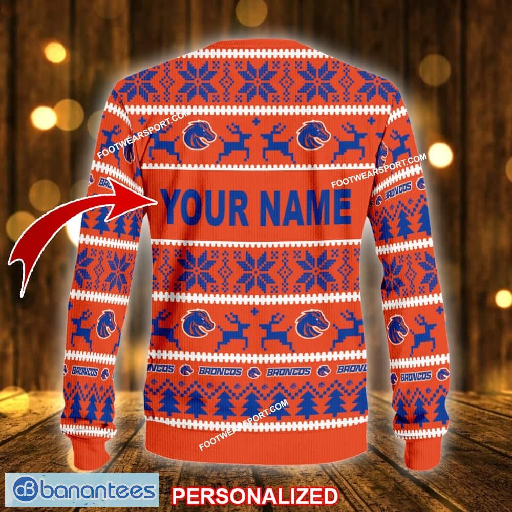 new surprise boise state broncos ugly christmas sweater gift for men and women custom name 1 image NEW Surprise Boise State Broncos Ugly Christmas Sweater Gift For Men And Women Custom Name - NCAA Boise State Broncos Ugly Christmas Sweater For Men And Women Photo 2