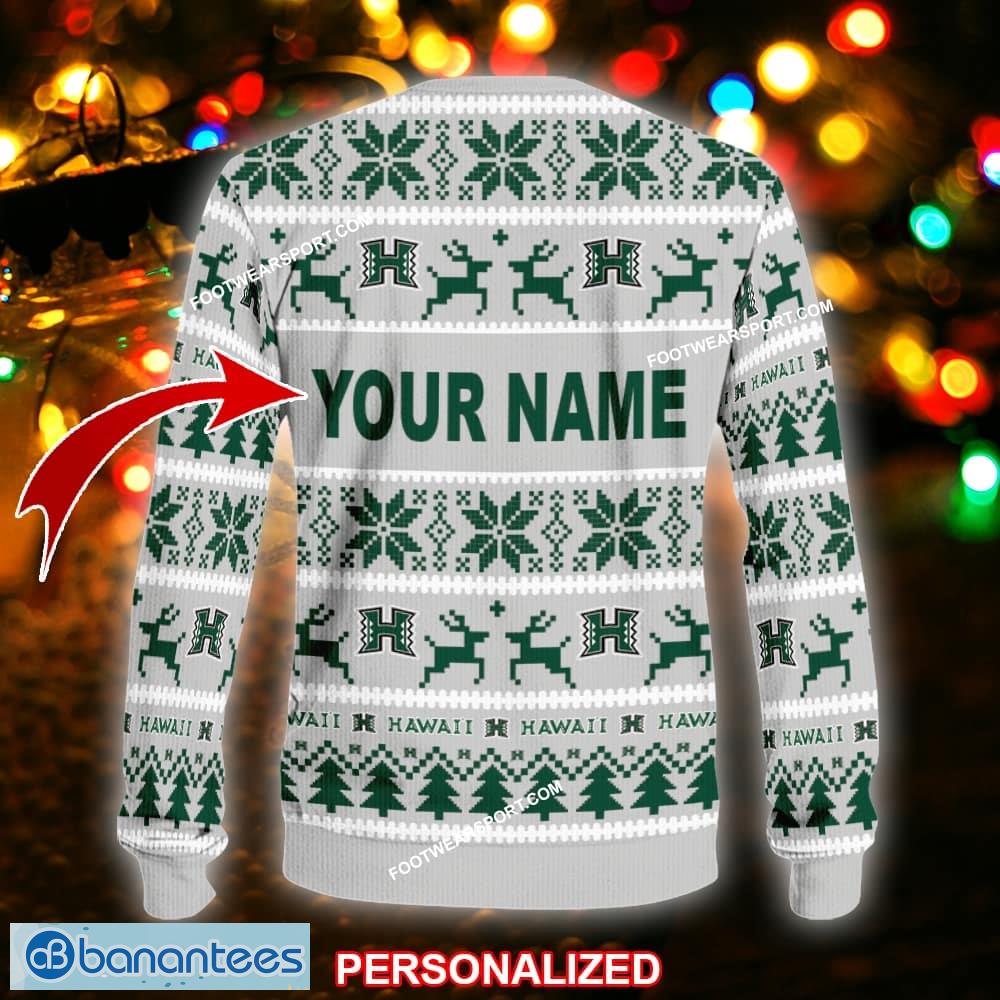 new swaddling hawaii rainbow warriors ugly christmas 3d sweater gift for adult custom name 1 image NEW Swaddling Hawaii Rainbow Warriors Ugly Christmas 3D Sweater Gift For Adult Custom Name - NCAA Hawaii Rainbow Warriors Ugly Christmas Sweater For Men And Women Photo 2