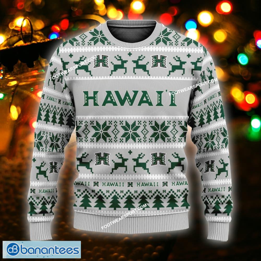 new swaddling hawaii rainbow warriors ugly christmas 3d sweater gift for adult custom name image NEW Swaddling Hawaii Rainbow Warriors Ugly Christmas 3D Sweater Gift For Adult Custom Name - NCAA Hawaii Rainbow Warriors Ugly Christmas Sweater For Men And Women Photo 1