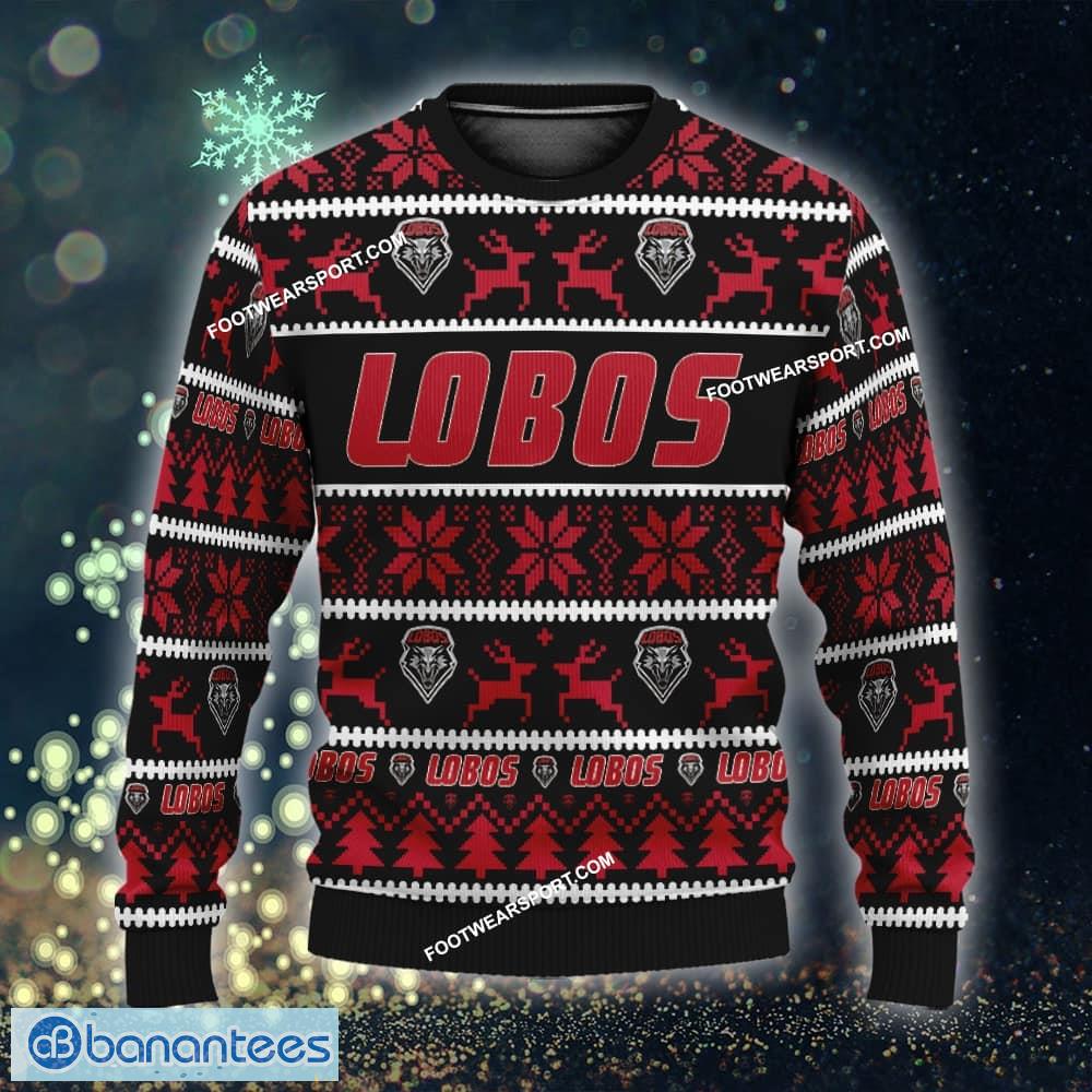 new thermos new mexico lobos ugly christmas sweater gift for men and women custom name image NEW Thermos New Mexico Lobos Ugly Christmas Sweater Gift For Men And Women Custom Name - NCAA New Mexico Lobos Ugly Christmas Sweater For Men And Women Photo 1