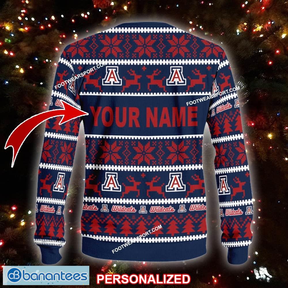 new tidings arizona wildcats ugly xmas sweater gift holidays custom name 1 image NEW Tidings Arizona Wildcats Ugly Xmas Sweater Gift Holidays Custom Name - NCAA Arizona Wildcats Ugly Christmas Sweater For Men And Women Photo 2