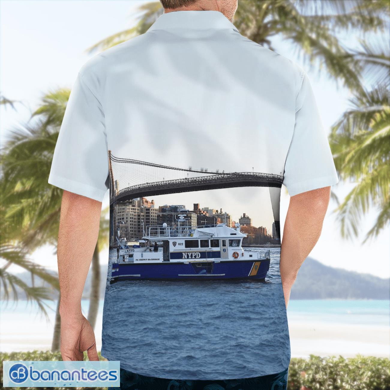 new york city police department police boat hawaiian shirt 1 image New York City Police Department Police Boat Hawaiian Shirt Product Photo 2