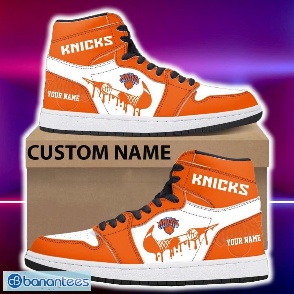 new york knicks air jordan hightop shoes new custom name for fans gift sneaker image New York Knicks Air Jordan Hightop Shoes New Custom Name For Fans Gift Sneaker - New York Knicks Air Jordan Hightop Shoes Photo 4