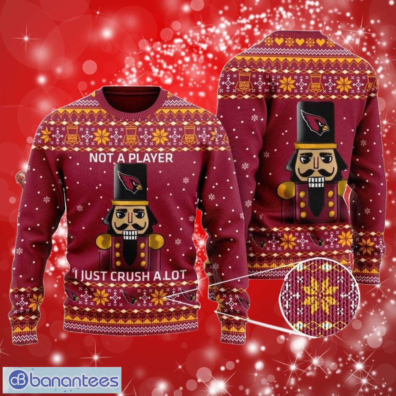 nfl arizona cardinals i am not a player i just crush full over print gifts christmas 3d sweater shirt image NFL Arizona Cardinals I Am Not A Player I Just Crush Full Over Print Gifts Christmas 3D Sweater Shirt Product Photo 1
