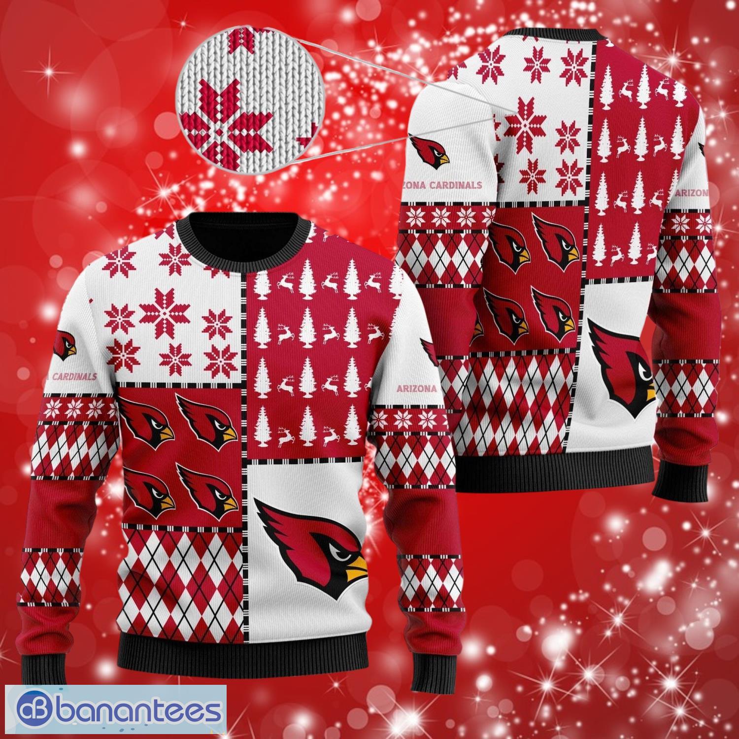 nfl arizona cardinals logo christmas full over print gifts christmas 3d sweater shirt image NFL Arizona Cardinals Logo Christmas Full Over Print Gifts Christmas 3D Sweater Shirt Product Photo 1