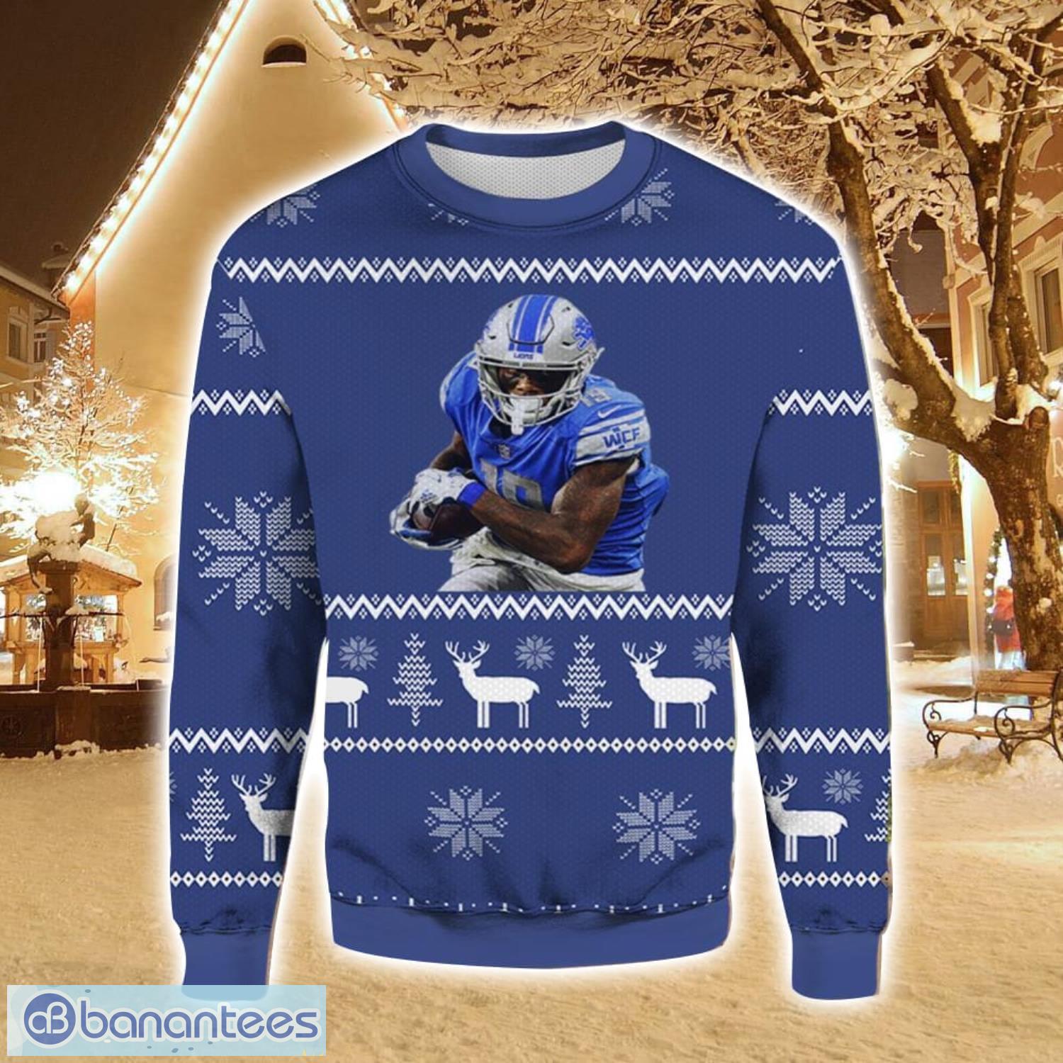 nfl kenny golladay lions christmas gift ugly christmas sweater for men and women image NFL Kenny Golladay Lions Christmas Gift Ugly Christmas Sweater For Men And Women Product Photo 1