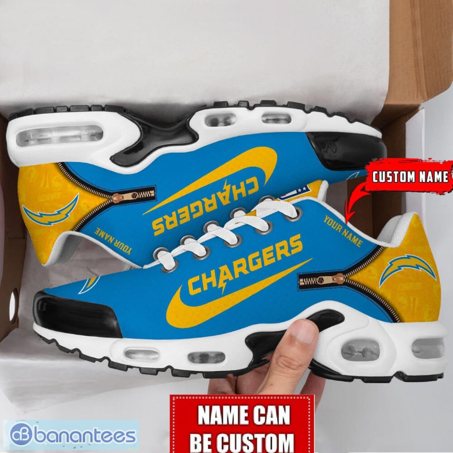 nfl los angeles chargers custom name tn sport shoes air cushion sport sneakers 1 image NFL Los Angeles Chargers Custom Name TN Sport Shoes Air Cushion Sport Sneakers Product Photo 2