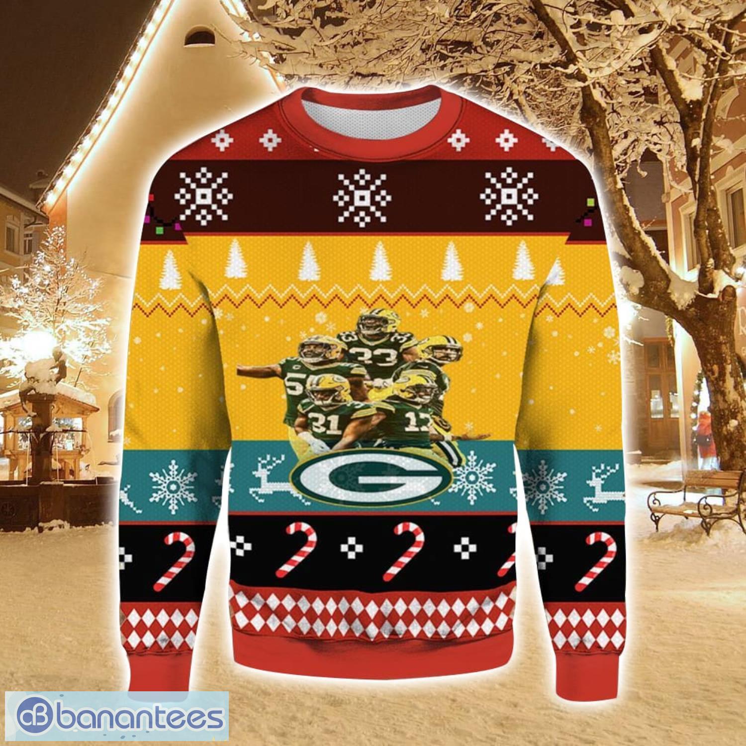 nfl packers christmas gift ugly christmas sweater for men and women image NFL Packers Christmas Gift Ugly Christmas Sweater For Men And Women Product Photo 1