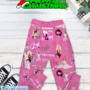 Nicki Minaj Gag City The Pink Friday 2 Tour Pink Version Fleece Pajamas Set Gift Family - Nicki Minaj Gag City The Pink Friday 2 Tour Pink Version Fleece Pajamas Set-3