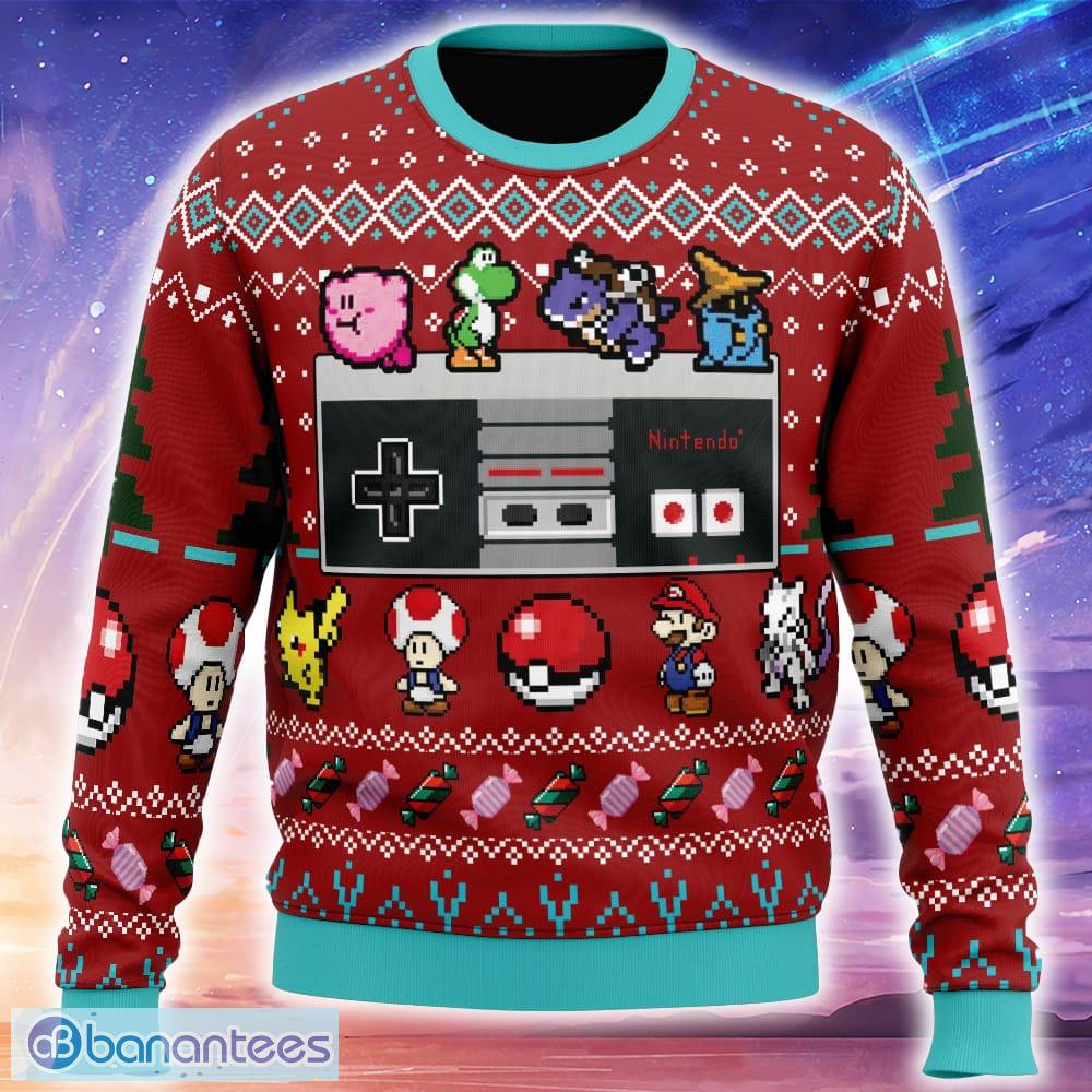 nintendo controller ugly christmas sweater trending holidays for men women fans image Nintendo Controller Ugly Christmas Sweater Trending Holidays For Men Women Fans - Nintendo Controller Ugly Christmas Sweater_1