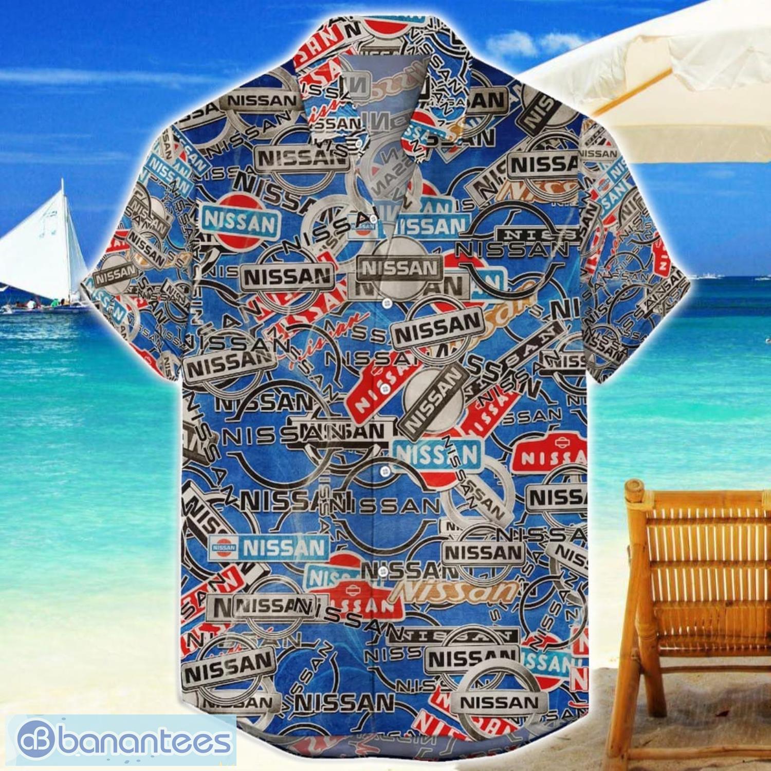 nissan aop truck logo hawaiian shirt summer gift for men and women image Nissan AOP Truck Logo Hawaiian Shirt Summer Gift For Men And Women Product Photo 1