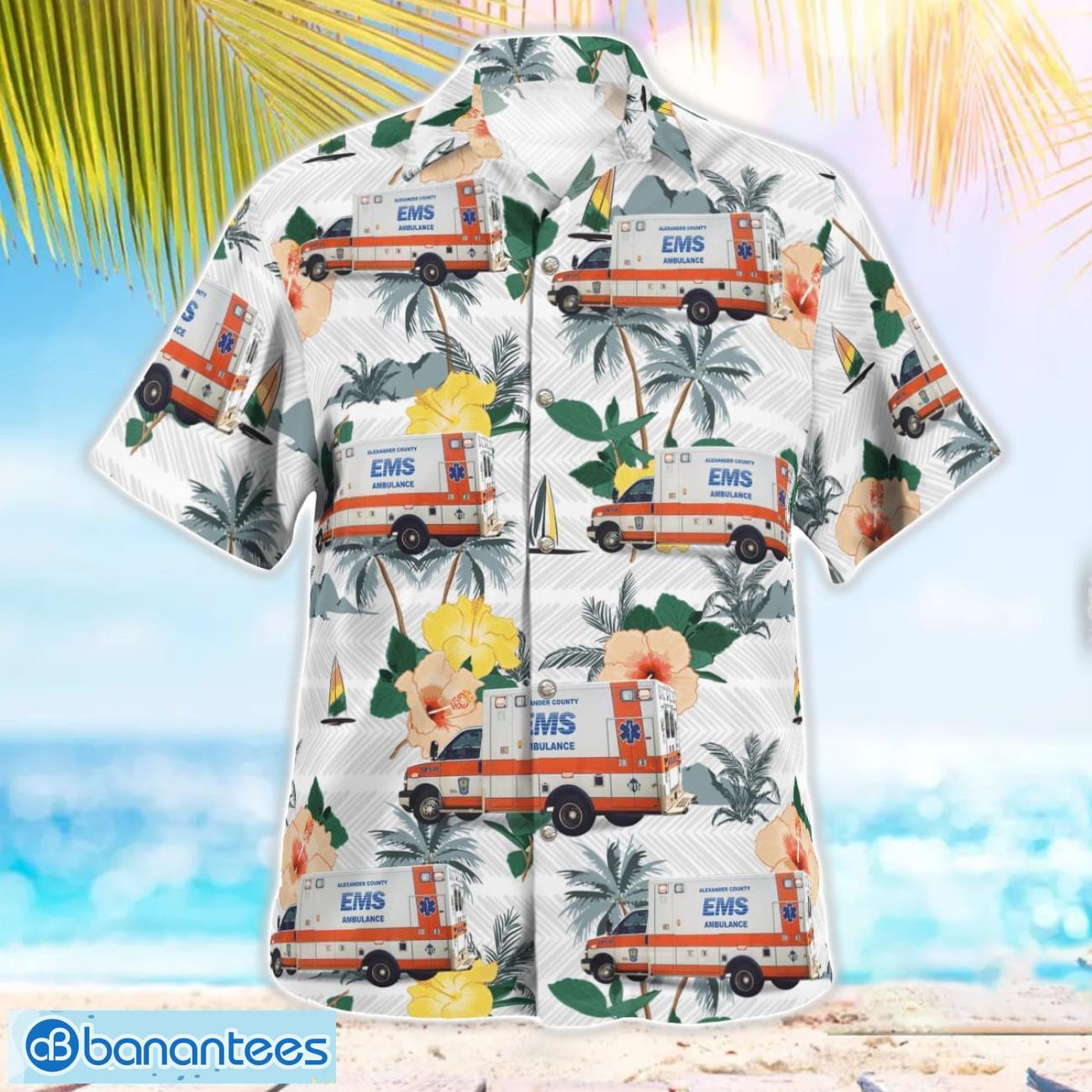 north carolina alexander county ems hawaiian shirt beach shirt summer holiday gift 2 image North Carolina, Alexander County EMS Hawaiian Shirt Beach Shirt Summer Holiday Gift Product Photo 3