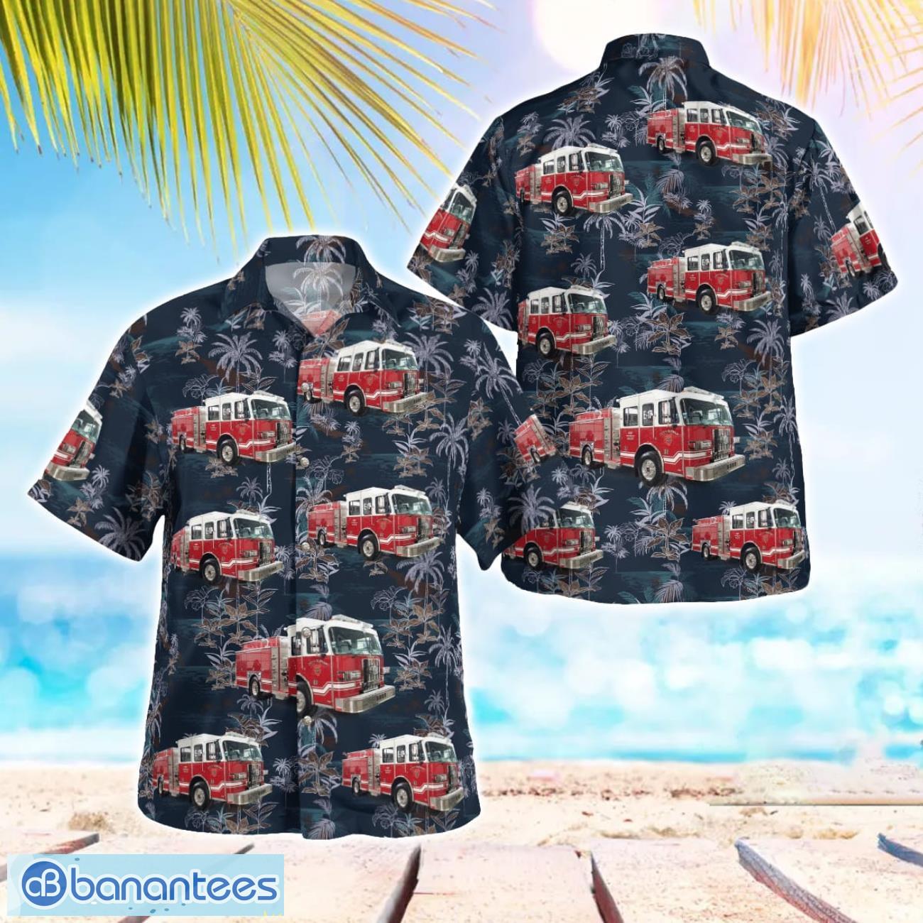 north carolina durham fire department hawaiian shirt beach shirt summer holiday gift image North Carolina, Durham Fire Department Hawaiian Shirt Beach Shirt Summer Holiday Gift Product Photo 1