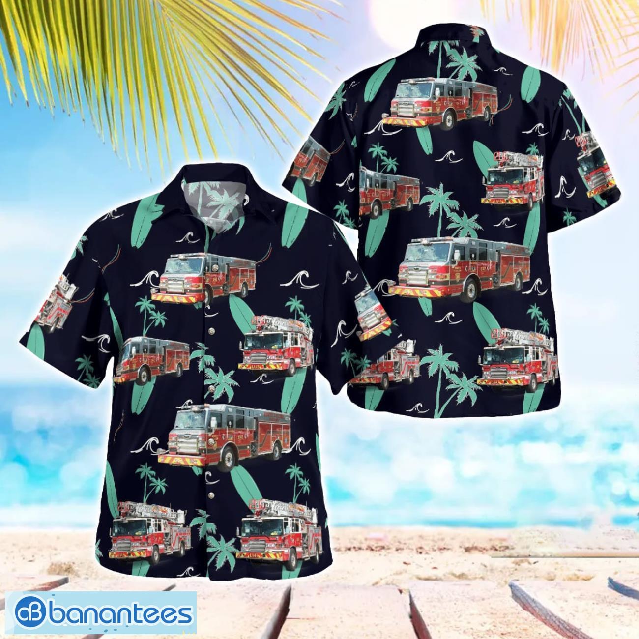 north collier fire rescue district 3d summer aloha hawaiian shirt image North Collier Fire Rescue District 3D Summer Aloha Hawaiian Shirt Product Photo 1