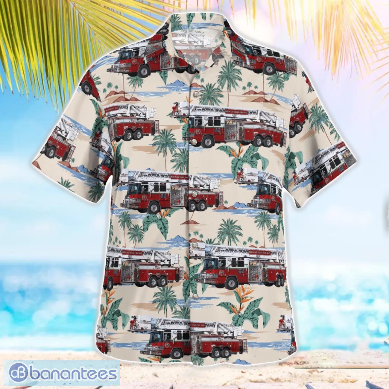 North Las Vegas Fire Department North Las Vegas, Nevada Beach Shirt For Team North Las Vegas Fire Department North Las Vegas, Nevada Beach Shirt For Team Product Photo 3