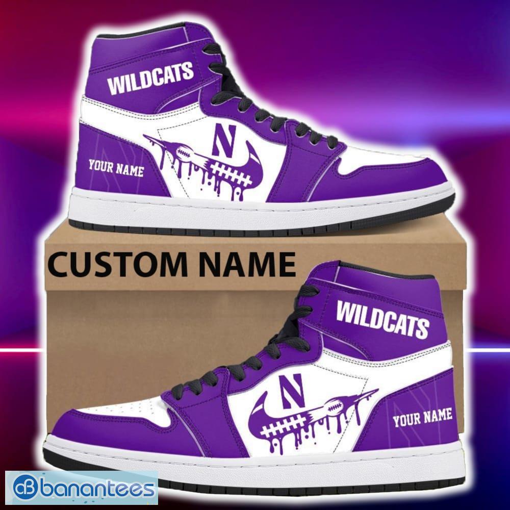 northwestern wildcats air jordan hightop shoes new custom name for fans gift sneaker image Northwestern Wildcats Air Jordan Hightop Shoes New Custom Name For Fans Gift Sneaker - Northwestern Wildcats Air Jordan Hightop Shoes Photo 4