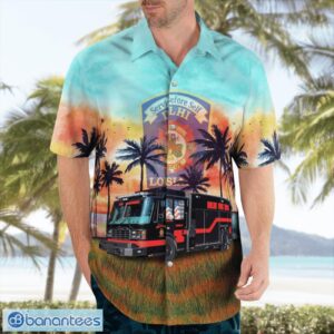 Delhi, Louisiana, Delhi Fire Department Hawaiian Shirt Product Photo 4