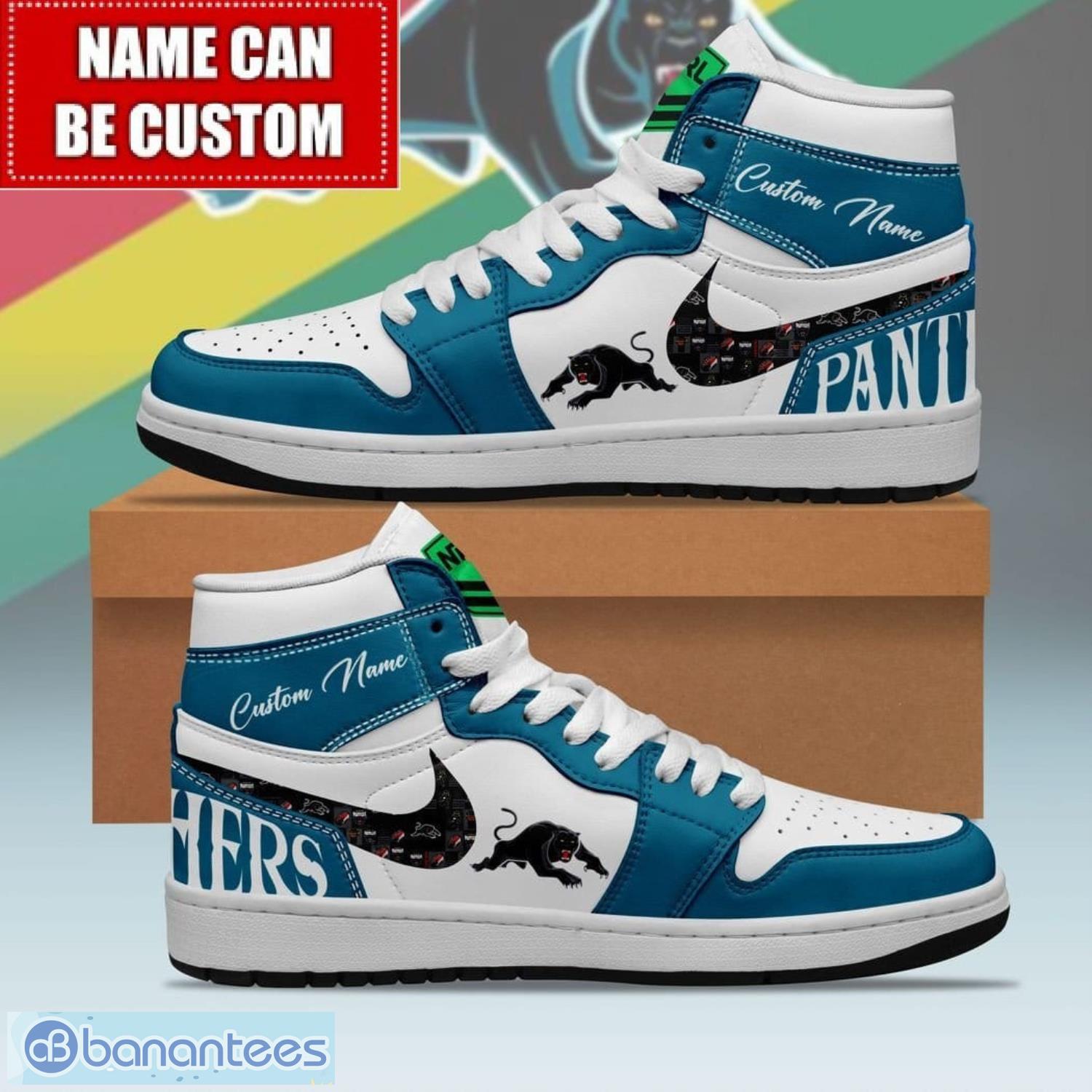 nrl penrith panthers custom name limited air jordan hightop shoes jd1 sneakers image NRL Penrith Panthers Custom Name Limited Air Jordan Hightop Shoes JD1 Sneakers Product Photo 1