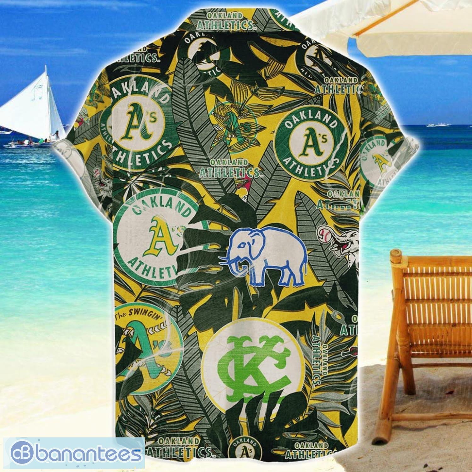 oakland athletics 3d hawaiian shirt retro logo revolution mlb new design summer gift for men women 1 image Oakland Athletics 3D Hawaiian Shirt Retro Logo Revolution MLB New Design Summer Gift For Men Women Product Photo 2