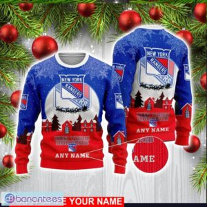 Custom Name NHL New York Rangers 3D Sweater Christmas Holiday Gift Product Photo 1