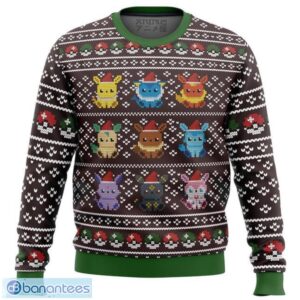 Pokemon Eeveelution Premium Ugly Christmas Sweater Amazing Gift Idea For Pokemon Lovers Product Photo 1