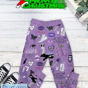 Olivia Rodrigo Guts I Wanna Get Him Back Purple Design Fleece Pajamas Set For Christmas - Olivia Rodrigo Guts I Wanna Get Him Back Purple Design Fleece Pajamas Set-3