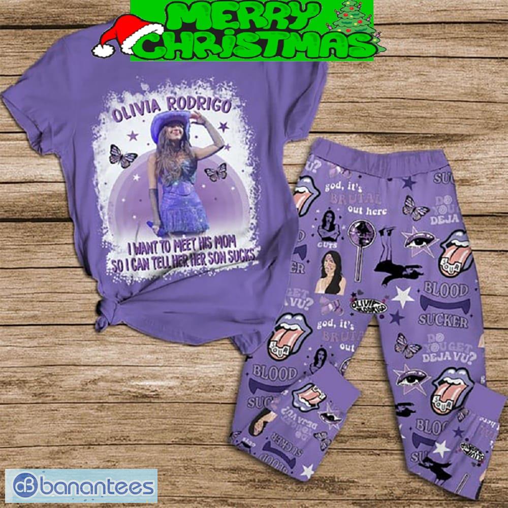 olivia rodrigo meet his mom sucker fleece pajamas set christmas for family image Olivia Rodrigo Meet His Mom Sucker Fleece Pajamas Set Christmas For Family - Olivia Rodrigo Meet His Mom Sucker Fleece Pajamas Set-1