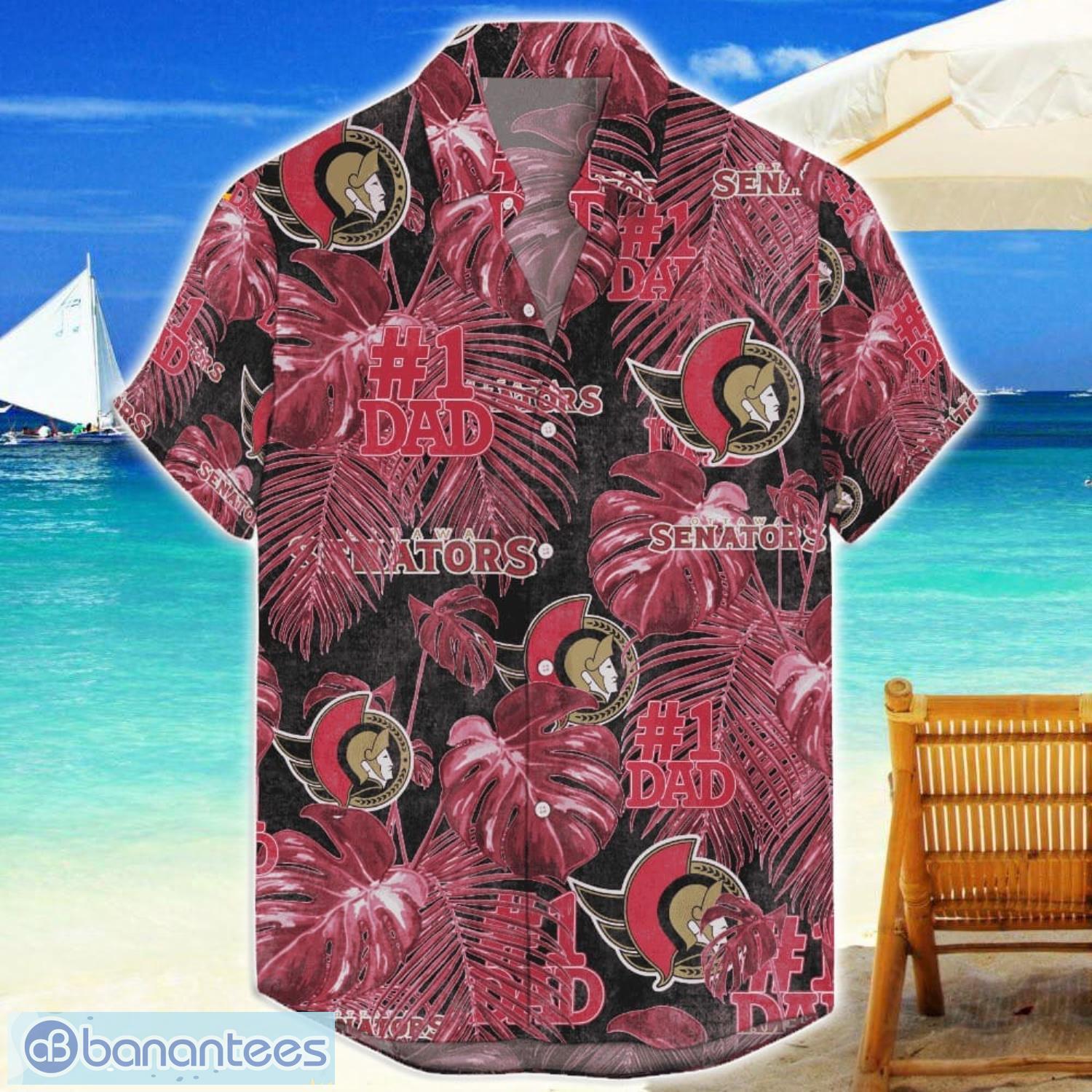 ottawa senators dad hawaiian fathers day gift for dad grandpa nhl sports beach shirt image Ottawa Senators Dad Hawaiian Father’s Day Gift For Dad Grandpa NHL Sports Beach Shirt Product Photo 1