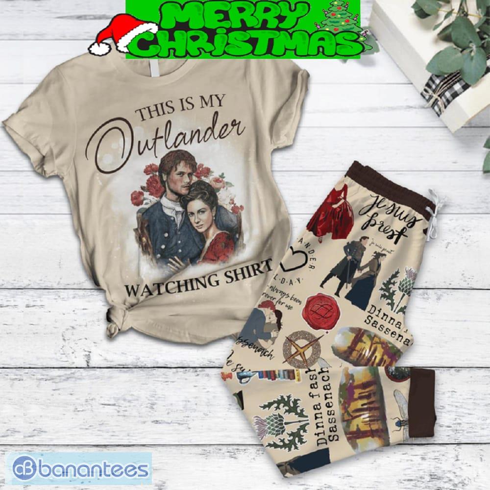 outlander this is my watching shirt fleece pajamas set men women for fans image Outlander This Is My Watching Shirt Fleece Pajamas Set Men Women For Fans - Outlander This Is My Watching Shirt Fleece Pajamas Set-1
