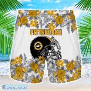 Pittsburgh Team Hawaiian And Shorts All Printed Beach Set For Fans Custom Name Product Photo 2