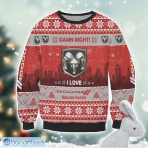 Dodge Damn Right I Lover Dodge Now And Forever 3D Ugly Christmas Sweater Christmas Gift Product Photo 2