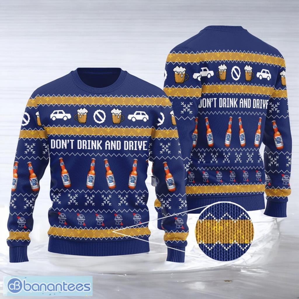 pabst blue ribbon dont drink and drive ugly sweater christmas knitting best gift image Pabst Blue Ribbon Don't Drink And Drive Ugly Sweater Christmas Knitting Best Gift Product Photo
