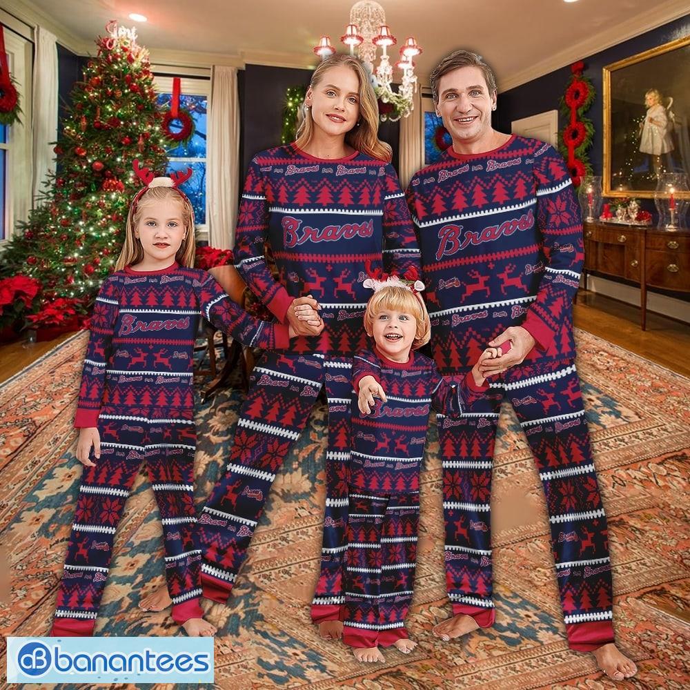 pajamas set ugly christmas mlb atlanta braves for women gift christmas image Pajamas set Ugly Christmas MLB Atlanta Braves For Women Gift Christmas - Pajamas set Ugly Christmas MLB Atlanta Braves For Women Gift Christmas