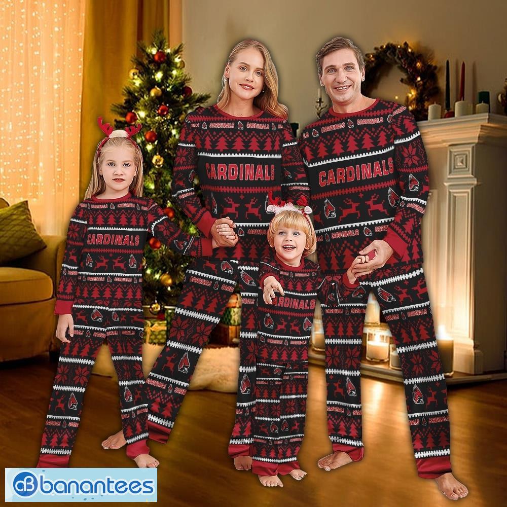 pajamas set ugly christmas ncaa ball state cardinals gift family image Pajamas set Ugly Christmas NCAA Ball State Cardinals Gift Family - Pajamas set Ugly Christmas NCAA Ball State Cardinals Gift Family