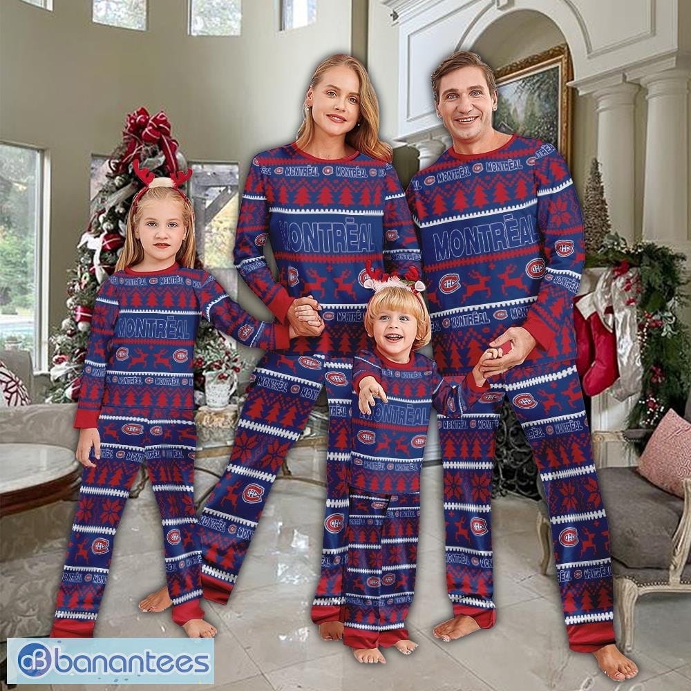 pajamas set ugly christmas nhl montreal canadiens gift family image Pajamas set Ugly Christmas NHL Montreal Canadiens Gift Family - Pajamas set Ugly Christmas NHL Montreal Canadiens Gift Family