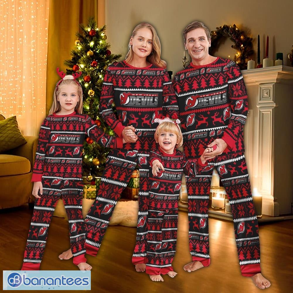 pajamas set ugly christmas nhl new jersey devils all over print christmas gift image Pajamas set Ugly Christmas NHL New Jersey Devils All Over Print Christmas Gift - Pajamas set Ugly Christmas NHL New Jersey Devils All Over Print Christmas Gift