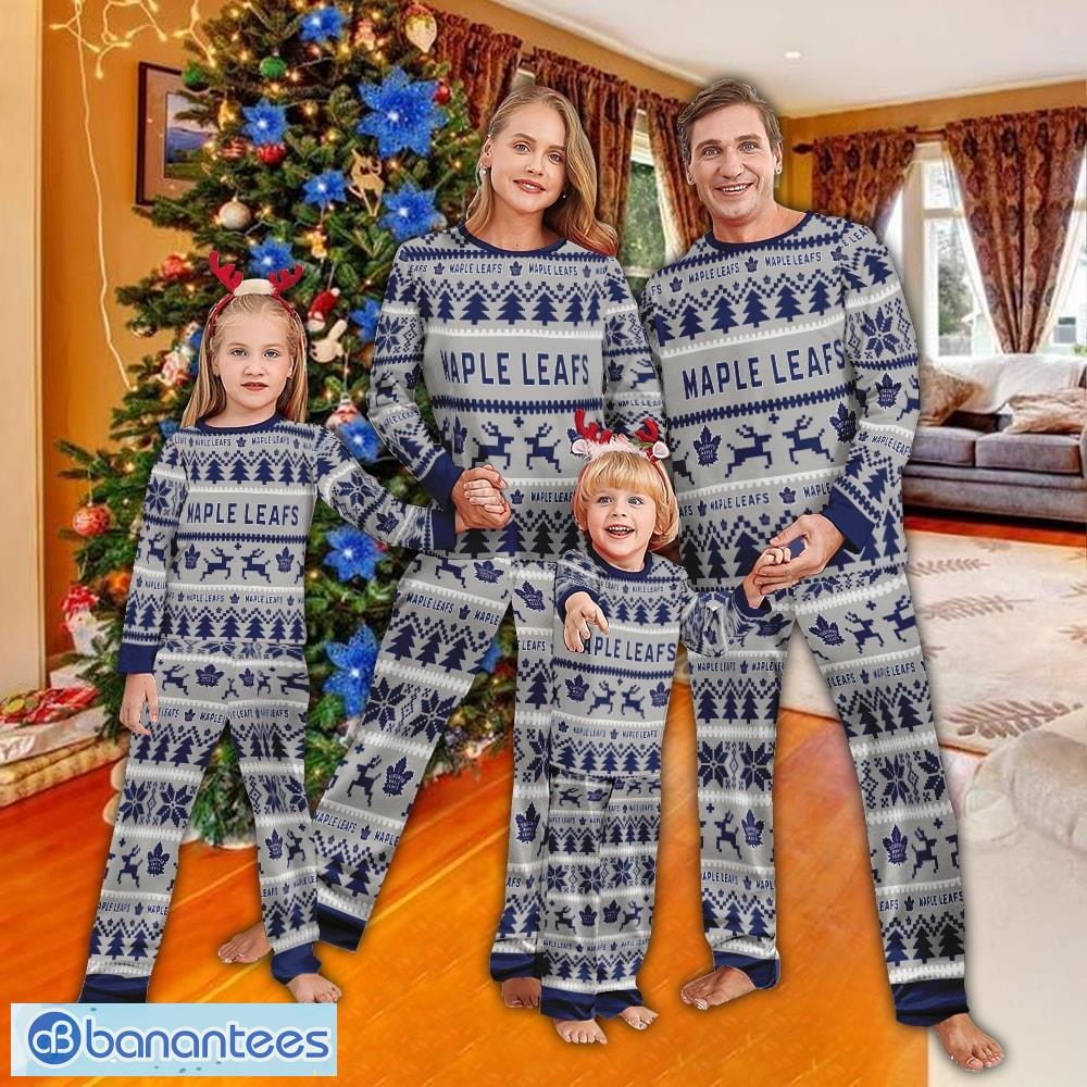 pajamas set ugly christmas nhl toronto maple leafs for christmas image Pajamas set Ugly Christmas NHL Toronto Maple Leafs For Christmas - Pajamas set Ugly Christmas NHL Toronto Maple Leafs For Christmas