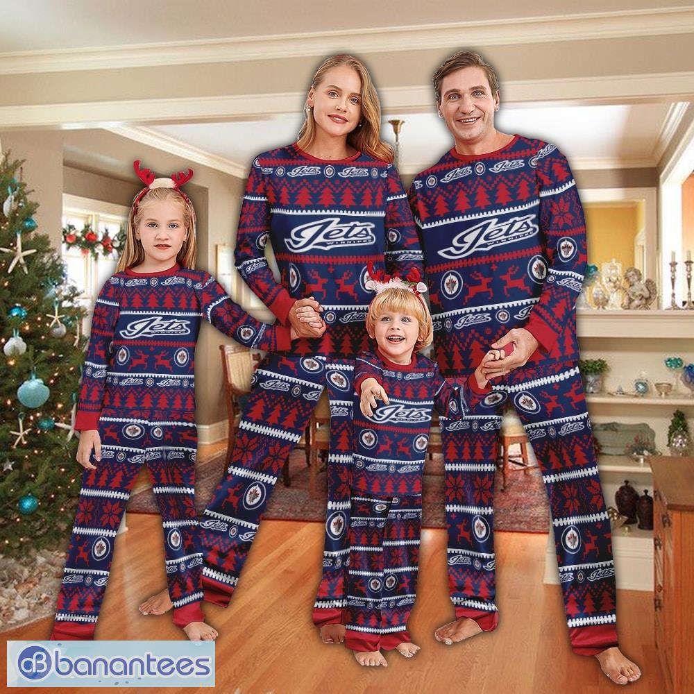 pajamas set ugly christmas nhl winnipeg jets gift family image Pajamas set Ugly Christmas NHL Winnipeg Jets Gift Family - Pajamas set Ugly Christmas NHL Winnipeg Jets Gift Family