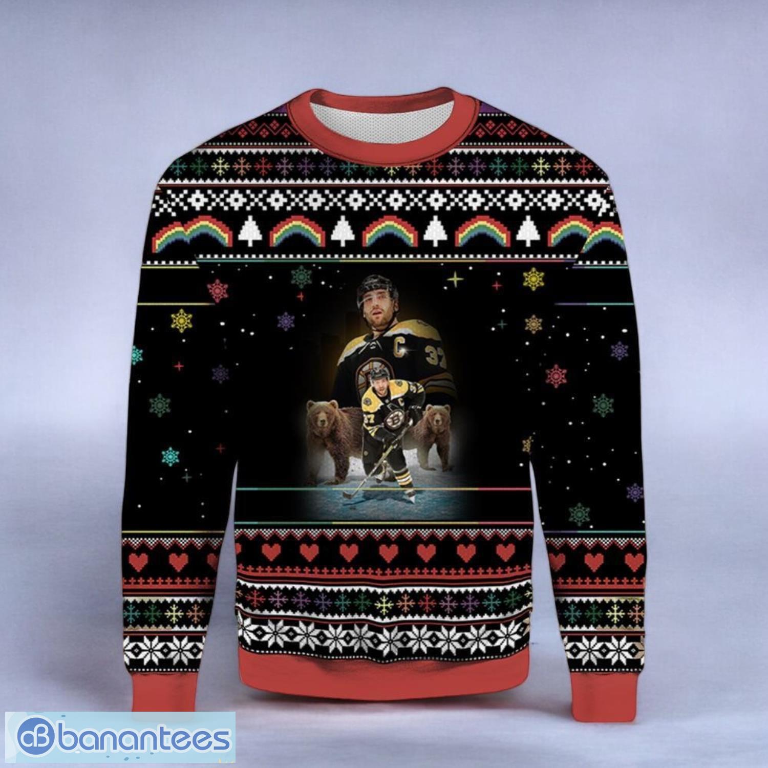 patrice bergeron 3d ugly christmas sweater all printed christmas gift for men women image Patrice Bergeron 3D Ugly Christmas Sweater All Printed Christmas Gift For Men Women Product Photo 1