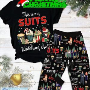 Pearson Specter Litt This Is My Suits Watching Shirt Christmas Pajamas Set For Christmas - Pearson Specter Litt This Is My Suits Watching Shirt Christmas Pajamas Set-1