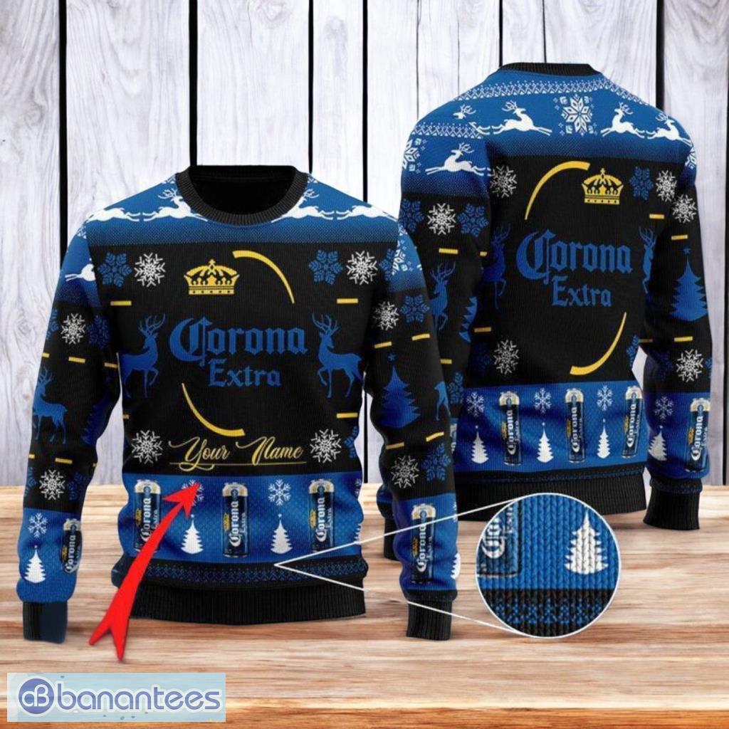 personalized black corona extra ugly christmas ugly sweater 3d best gift chistmas image Personalized Black Corona Extra Ugly Christmas Ugly Sweater 3D Best Gift Chistmas Product Photo 1