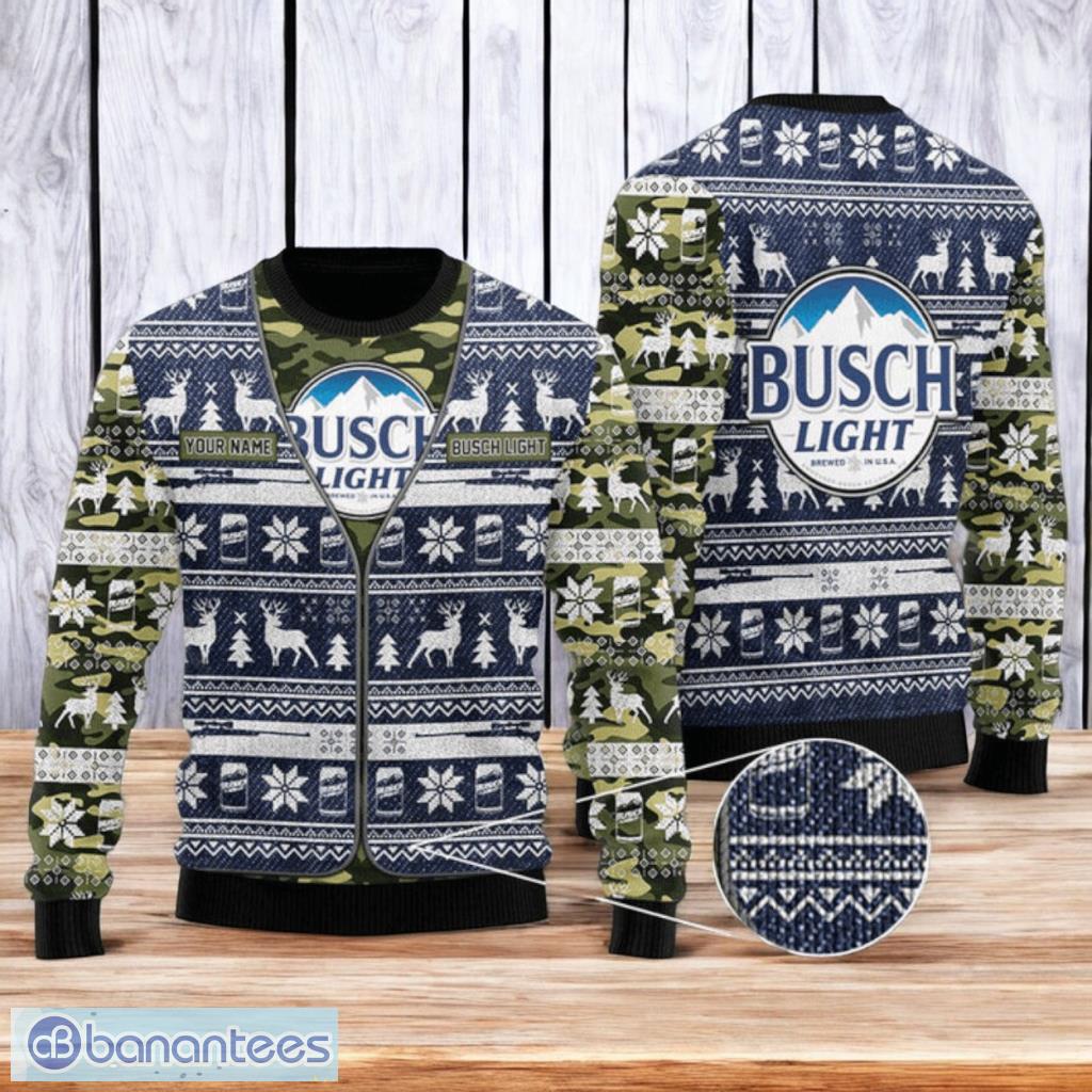 personalized busch latte camo xmas christmas ugly sweater 3d best gift chistmas image Personalized Busch Latte Camo Xmas Christmas Ugly Sweater 3D Best Gift Chistmas Product Photo 1