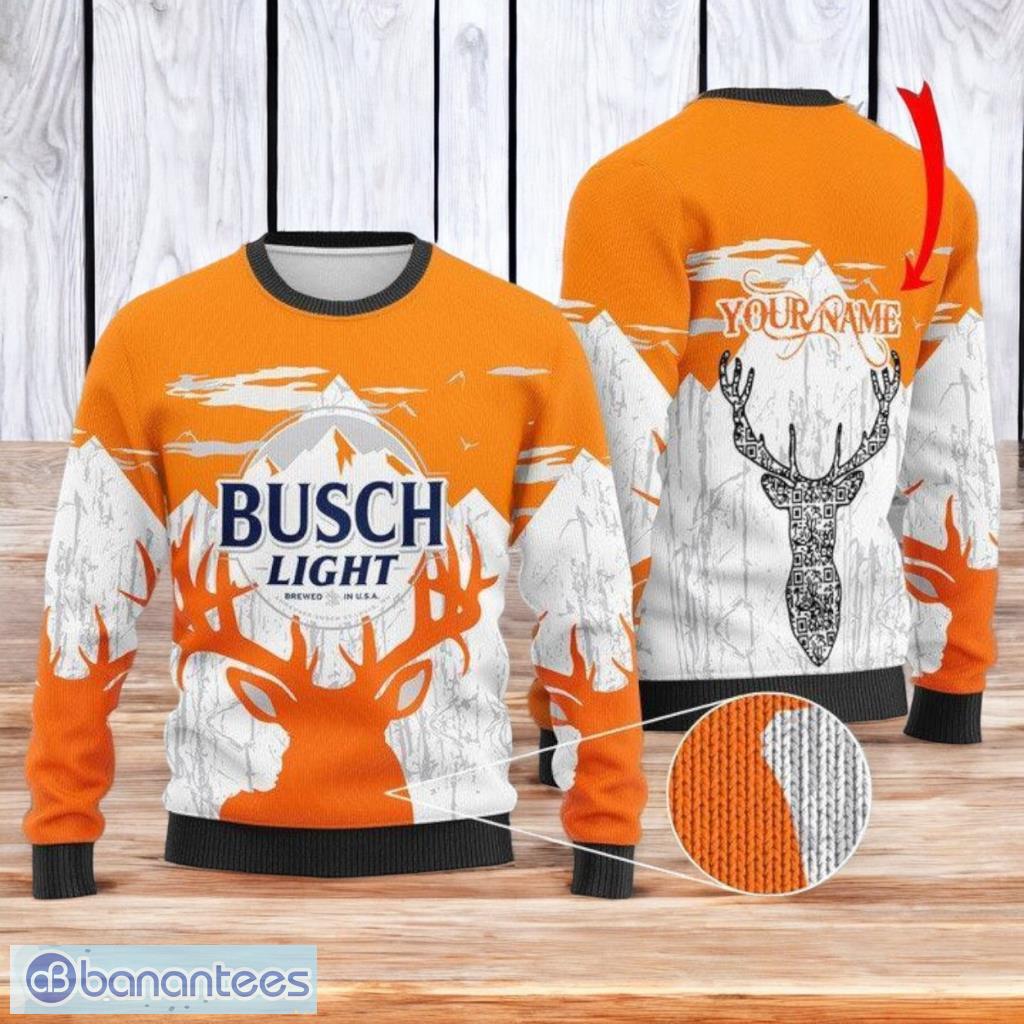 personalized busch light knitting christmas ugly sweater 3d best gift chistmas image Personalized Busch Light Knitting Christmas Ugly Sweater 3D Best Gift Chistmas Product Photo 1