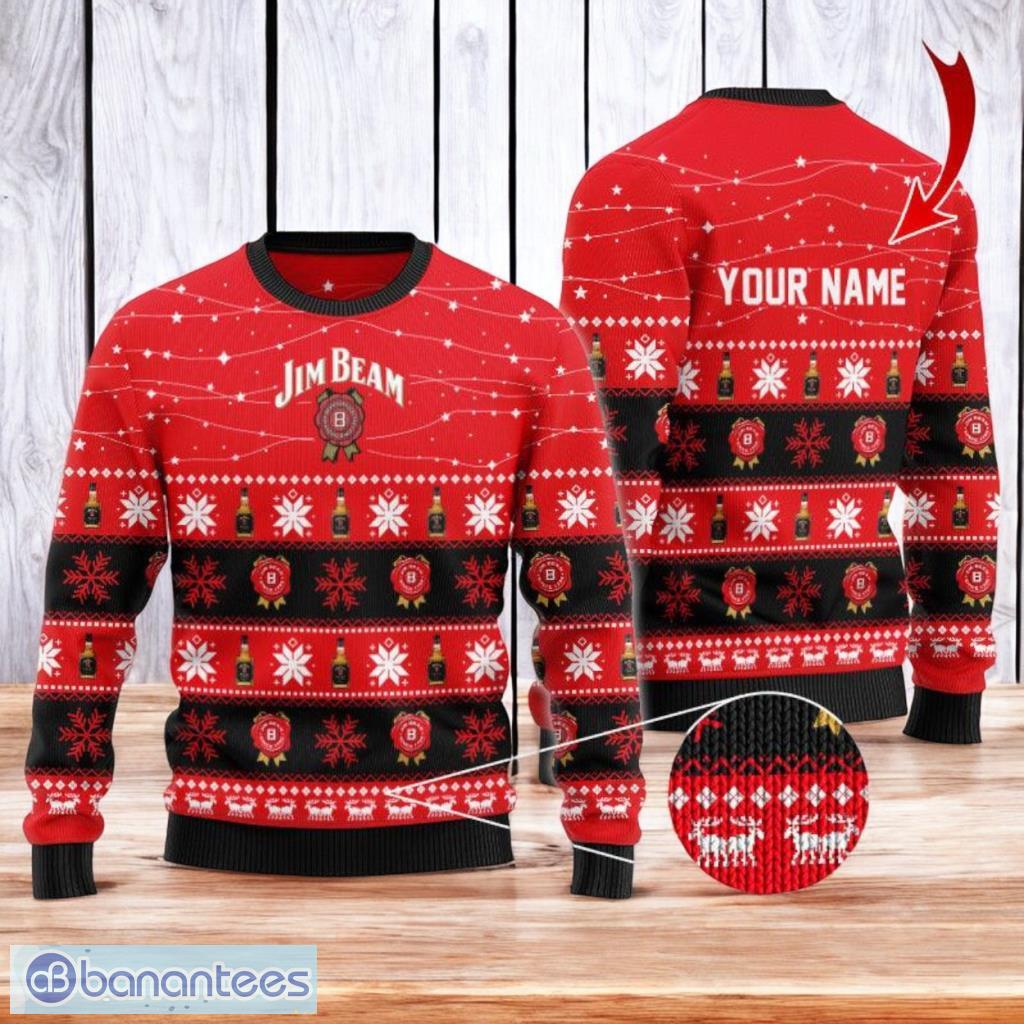 personalized christmas twinkle lights jim beam christmas ugly sweater 3d best gift chistmas image Personalized Christmas Twinkle Lights Jim Beam Christmas Ugly Sweater 3D Best Gift Chistmas Product Photo 1