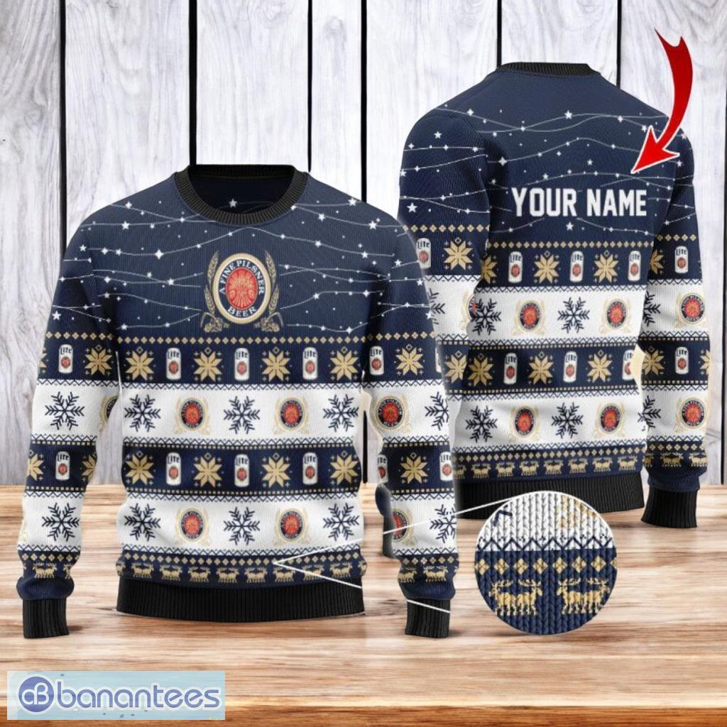 personalized christmas twinkle lights miller lite christmas ugly sweater 3d best gift chistmas image Personalized Christmas Twinkle Lights Miller Lite Christmas Ugly Sweater 3D Best Gift Chistmas Product Photo 1