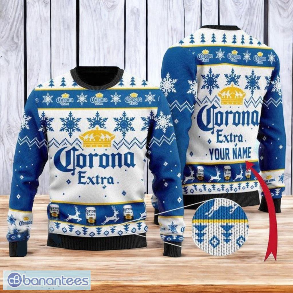 personalized corona beer christmas ugly sweater 3d best gift chistmas image Personalized Corona Beer Christmas Ugly Sweater 3D Best Gift Chistmas Product Photo 1