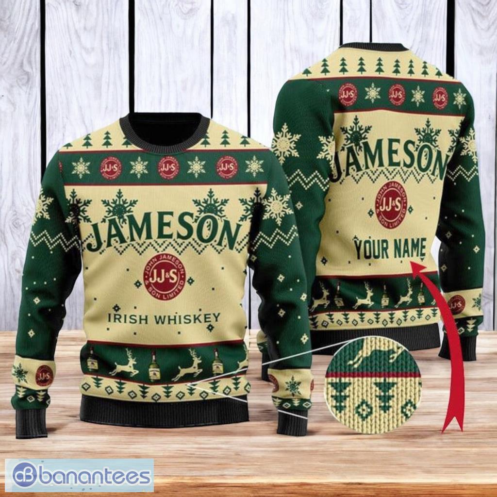 personalized jameson christmas ugly sweater 3d best gift chistmas image Personalized Jameson Christmas Ugly Sweater 3D Best Gift Chistmas Product Photo 1