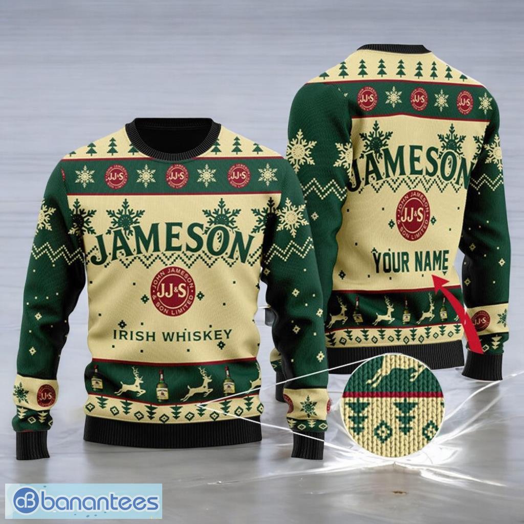 personalized jameson christmas ugly sweater christmas knitting best gift image Personalized Jameson Christmas Ugly Sweater Christmas Knitting Best Gift Product Photo 1