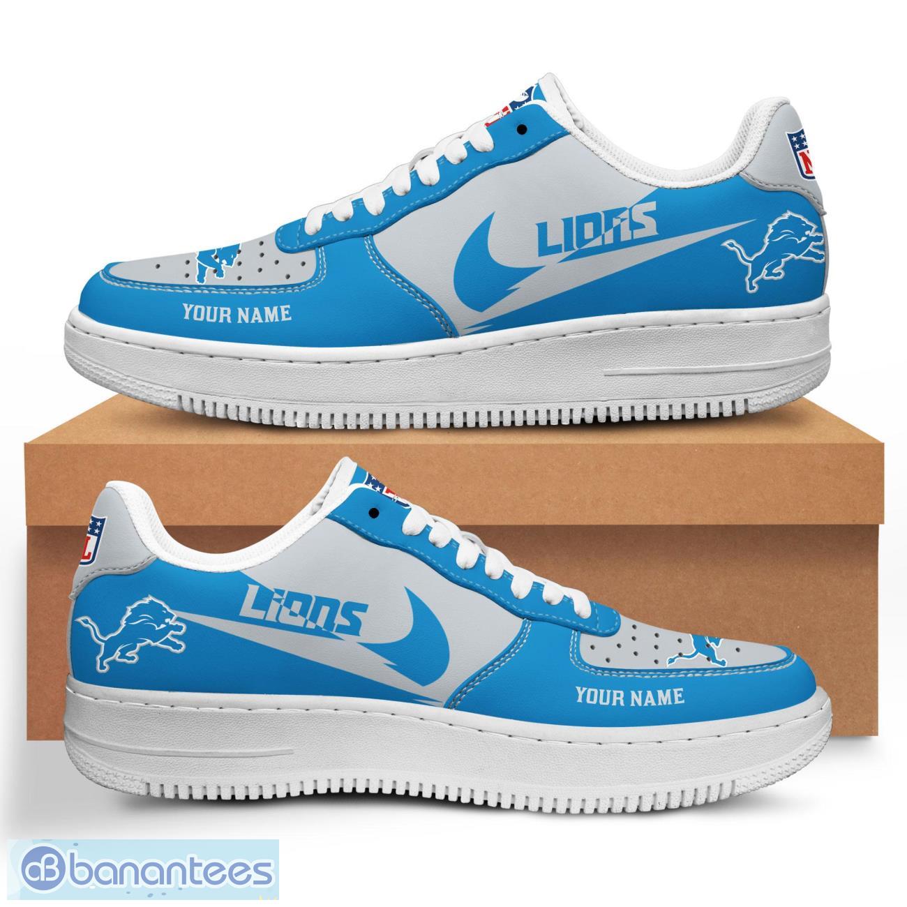 personalized name detroit lions ultra air force shoes sport gift image Personalized Name Detroit Lions Ultra Air Force Shoes Sport Gift Product Photo 1